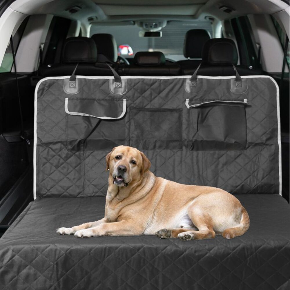 Multi-Layered Waterproof Dog Car Seat Cover with Side Flaps Black